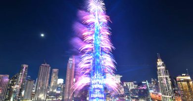 الإمارات العربية المتحدة تستقبل سنة 2024 بألعاب نارية وطائرات الدرون تحلق في سماء أبوظبي