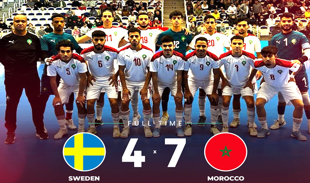 Futsal: l'équipe du Maroc "B" bat son homologue de la Suède 7 à 4 en amical