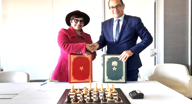 المغرب : توقيع اتفاقية شراكة بين اللجنة المؤقتة المكلفة بتسيير الجامعة الملكية المغربية للشطرنج وتامينات الوفاء