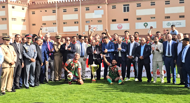 تتويج فريق مولودية وجدة المغربي بلقب كاس العرش لرياضة الريكبي